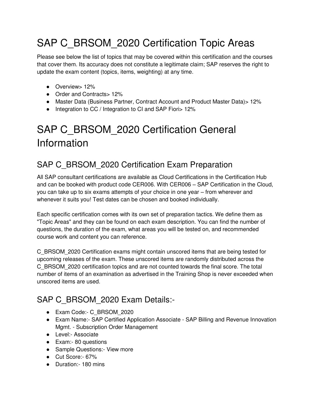 PPT - SAP C_BRSOM_2020 Certification Description PowerPoint Sns-Brigh10