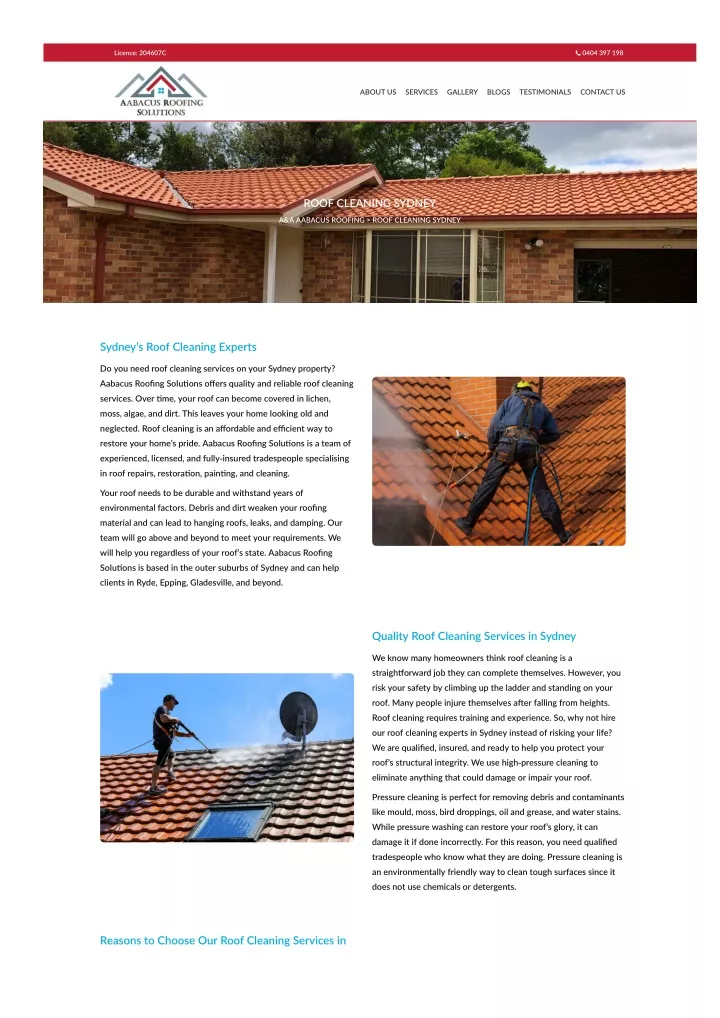 PPT - Roof Cleaning Sydney PowerPoint Presentation, Free Download - ID ...