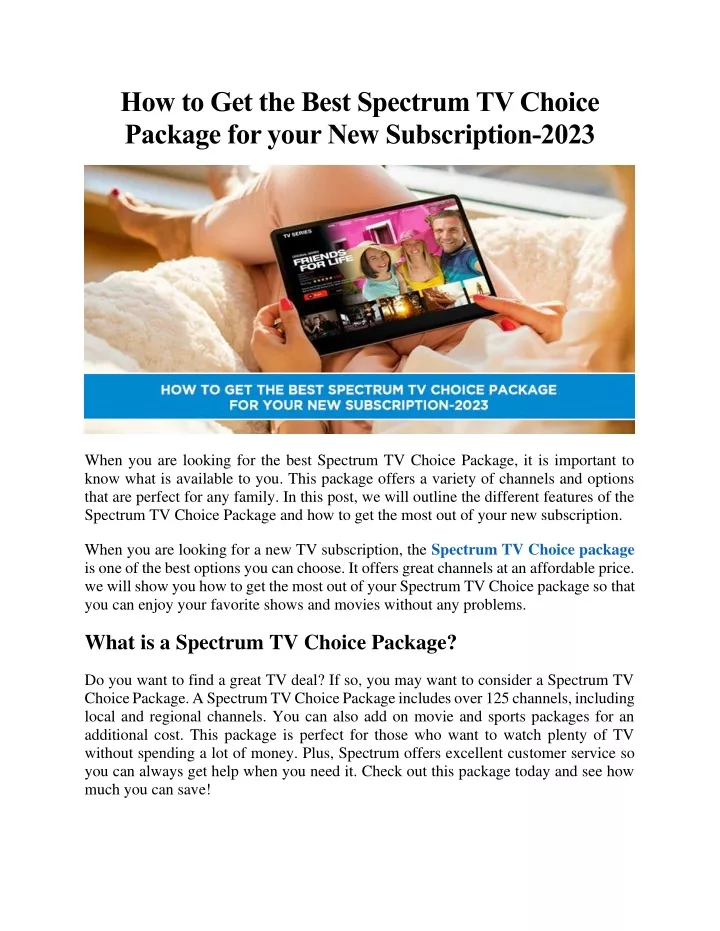 PPT Spectrum TV Choice Channels List Package For 2023 PowerPoint 