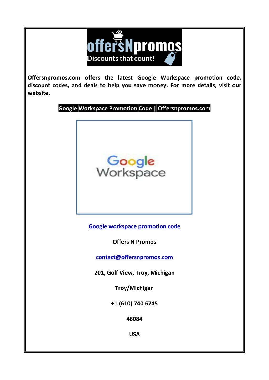 PPT Google workspace promotion code PowerPoint Presentation, free