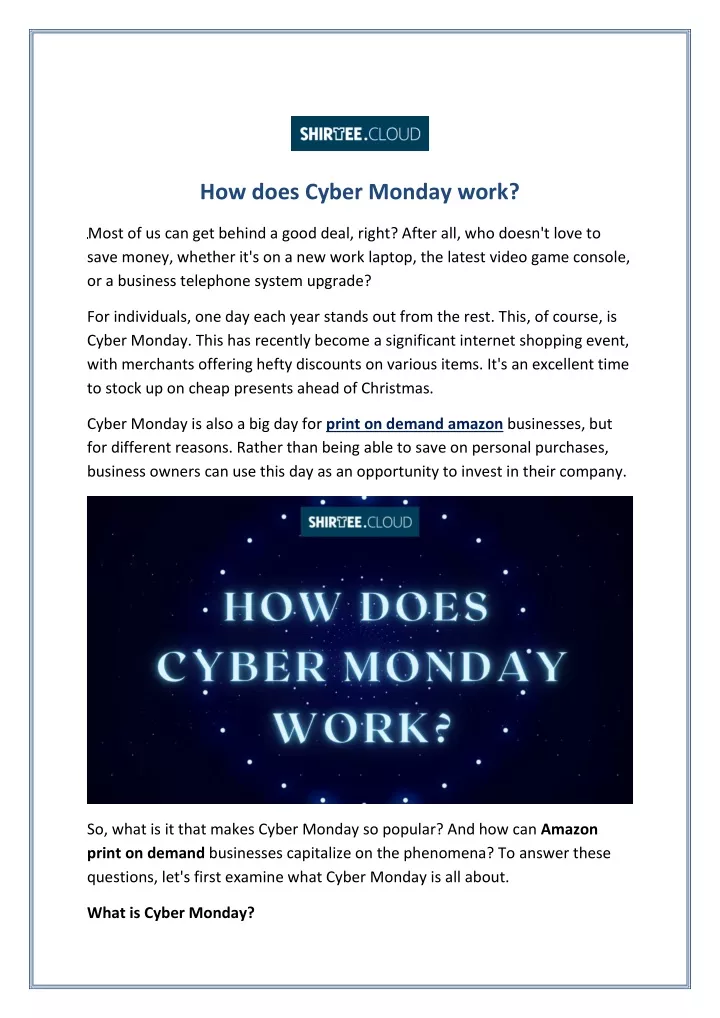 PPT How does Cyber Monday work? PowerPoint Presentation, free