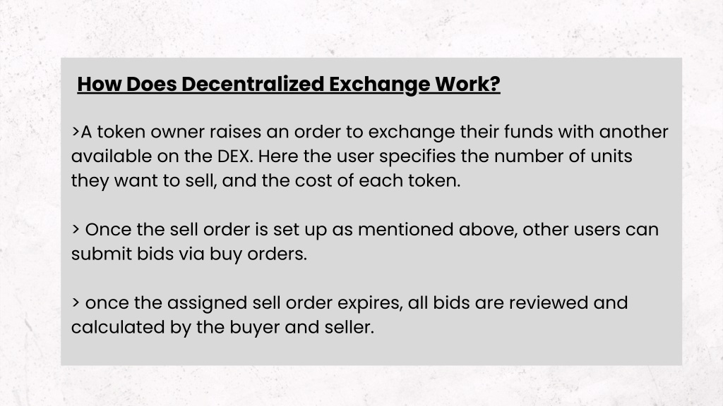 PPT - What Is A Decentralized Exchange And How Does It Works ...