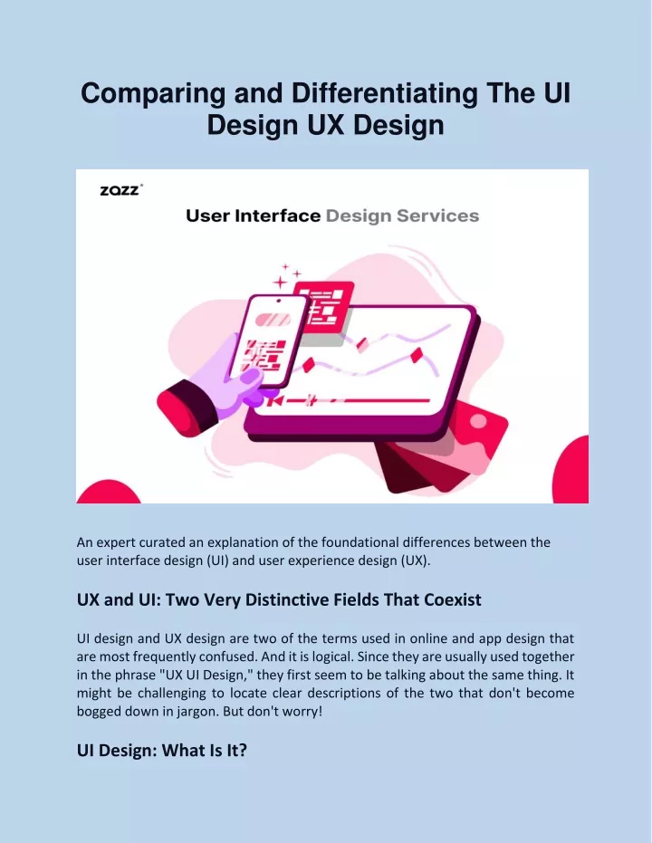 PPT - Comparing and Differentiating the UI Design UX Design PowerPoint ...