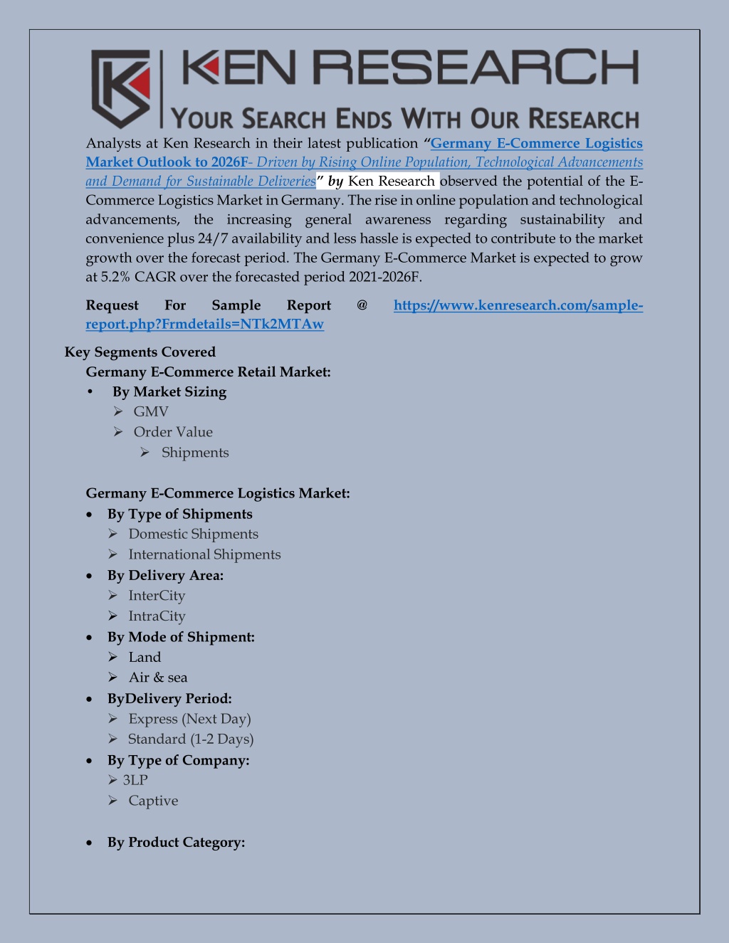 PPT - E-Commerce Logistics Startups Companies in Germany - Ken Research ...