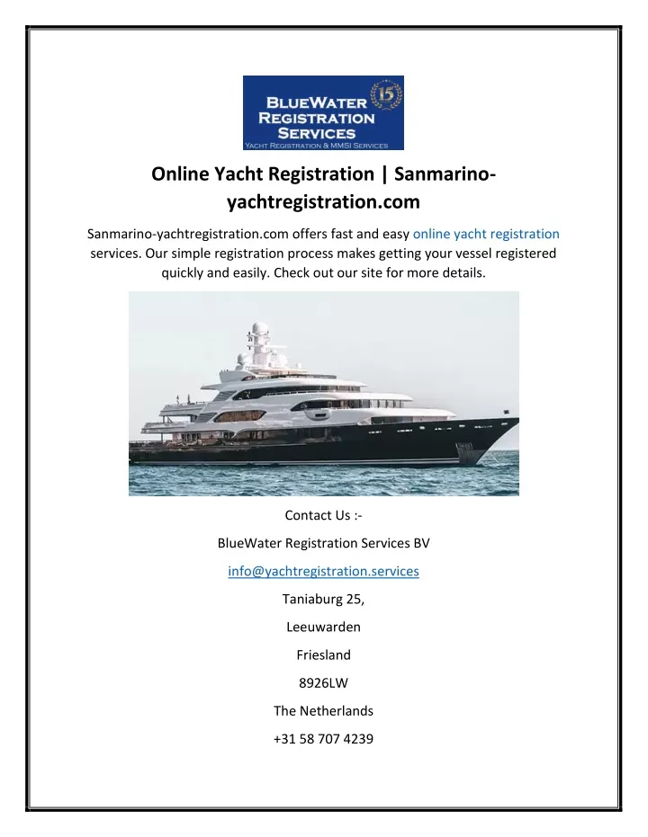 spanish yacht registration