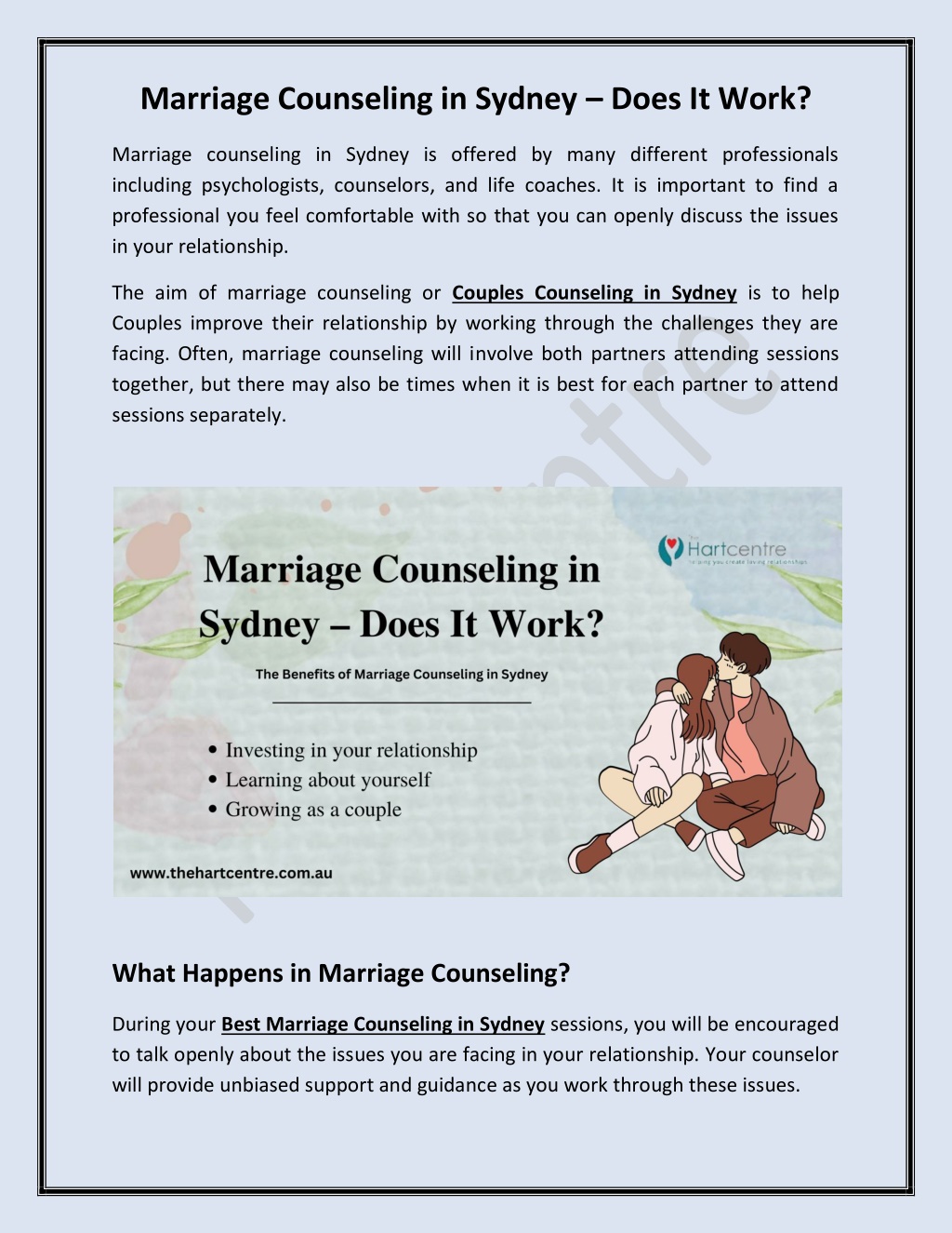 case study of marriage counseling