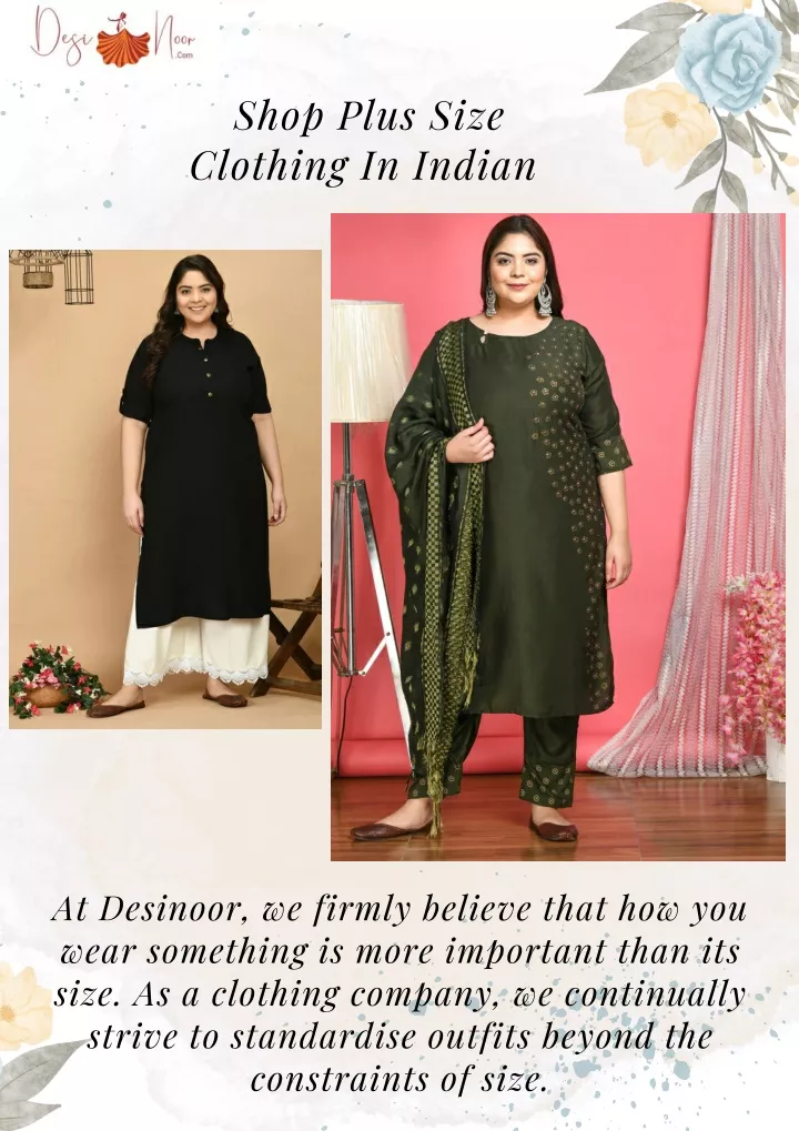 Shop Plus Size Clothing In Indian | Desinoor