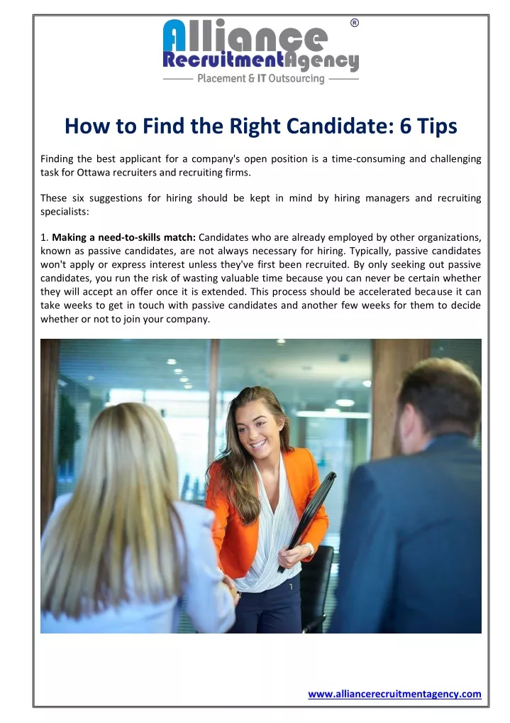 PPT - How To Find The Right Candidate: 6 Tips PowerPoint Presentation ...