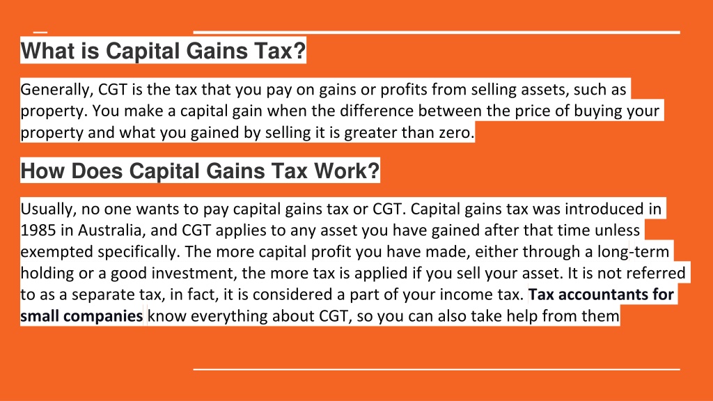 What Is Capital Gains Tax