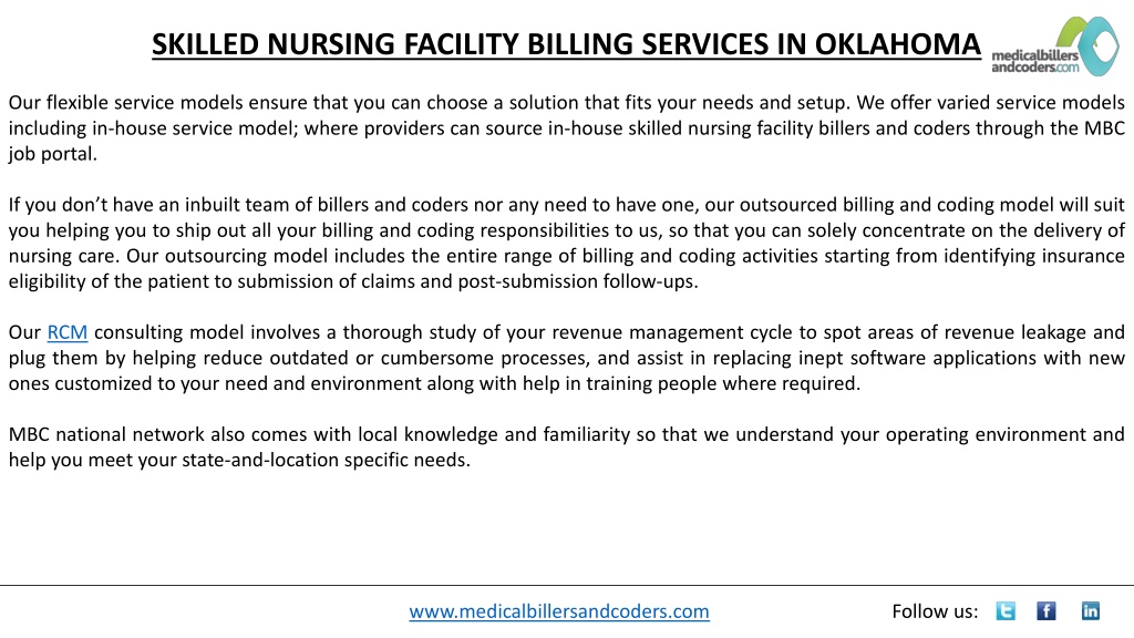 PPT - SKILLED NURSING FACILITY BILLING SERVICES IN OKLAHOMA, OK ...