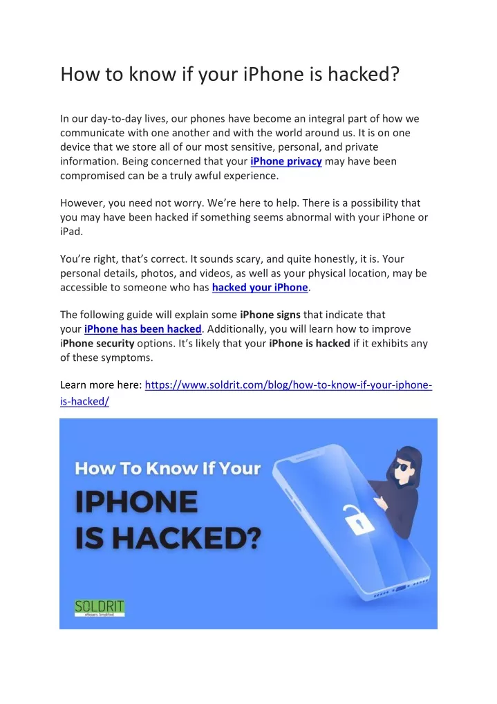 PPT How to know if your iPhone is hacked? PowerPoint Presentation
