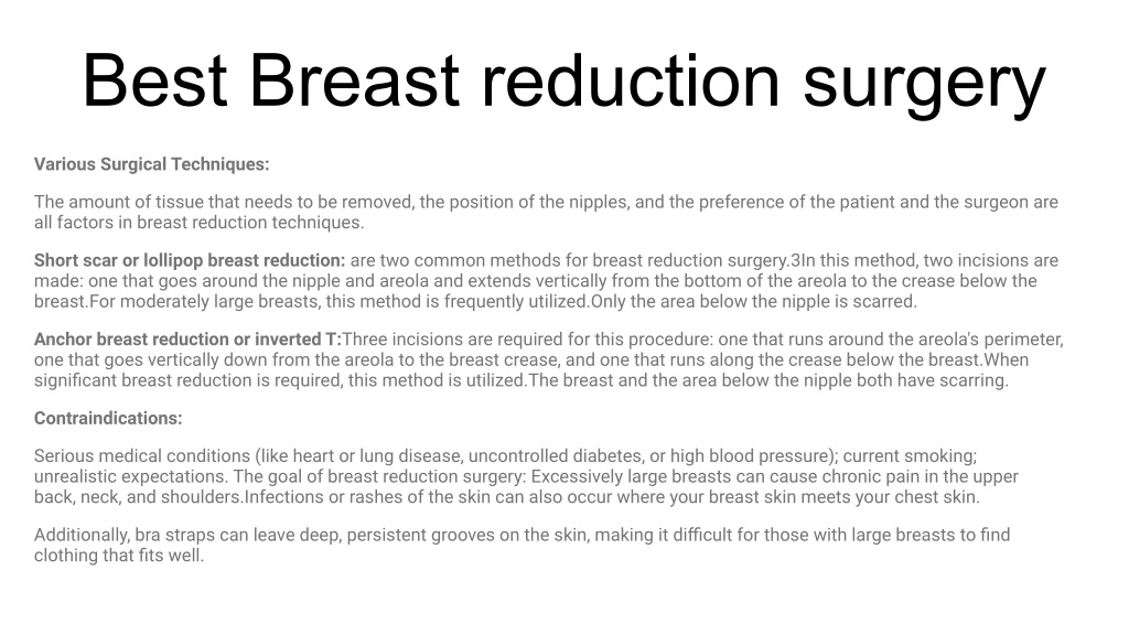 Ppt Best Breast Reduction Surgery Powerpoint Presentation Free Download Id11793251 8240