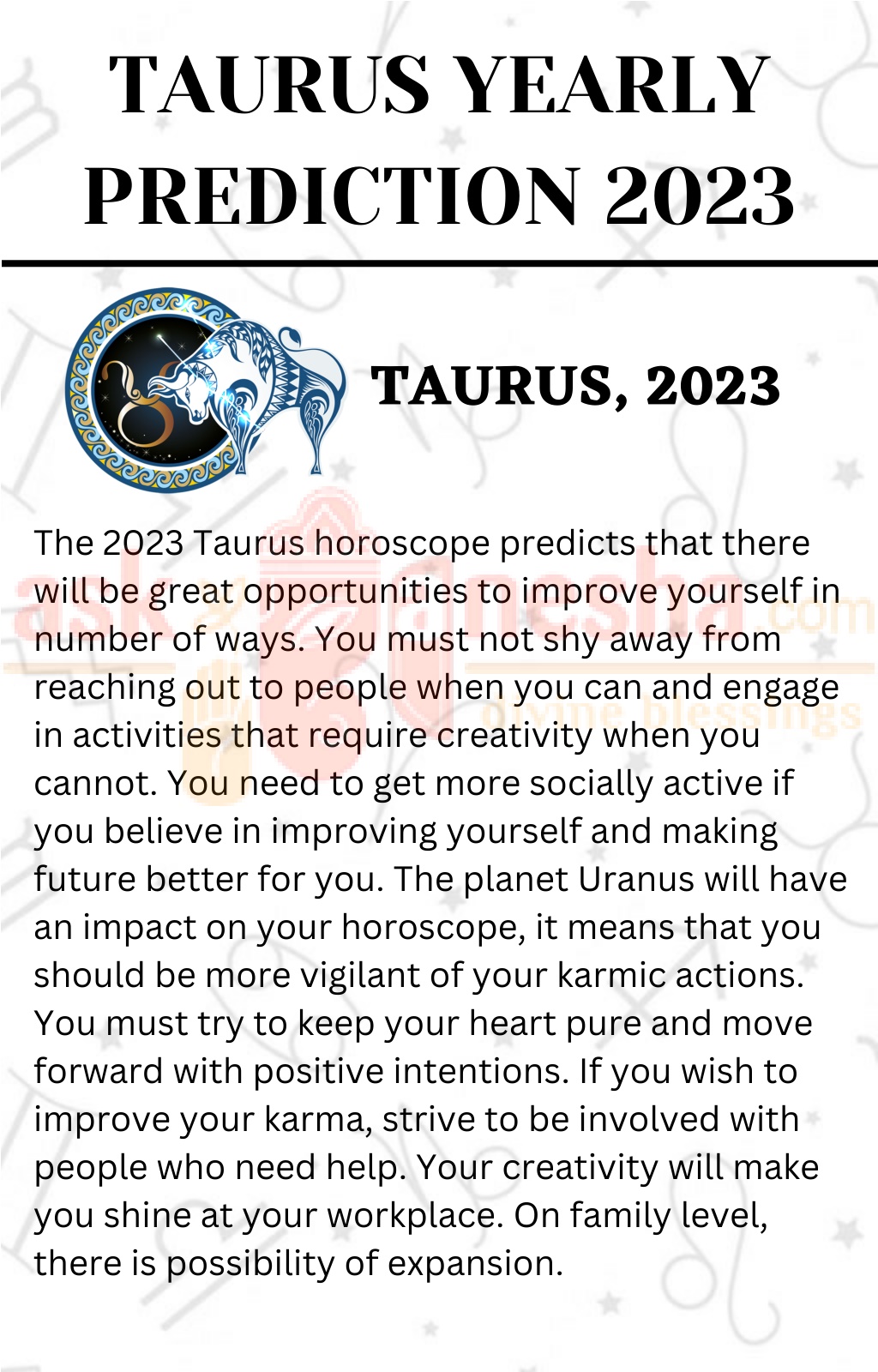 PPT Taurus Yearly Horoscope 2023 PowerPoint Presentation, free