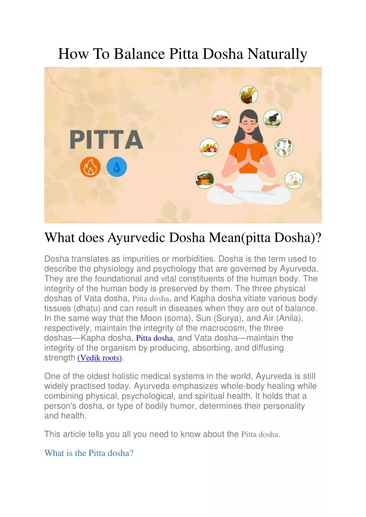 ppt-how-to-balance-pitta-dosha-naturally-powerpoint-presentation