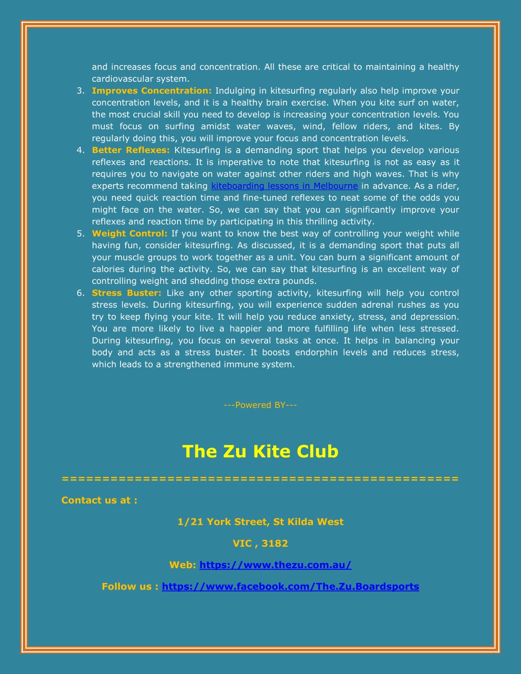 PPT 6 Impeccable Benefits of Kitesurfing PowerPoint Presentation