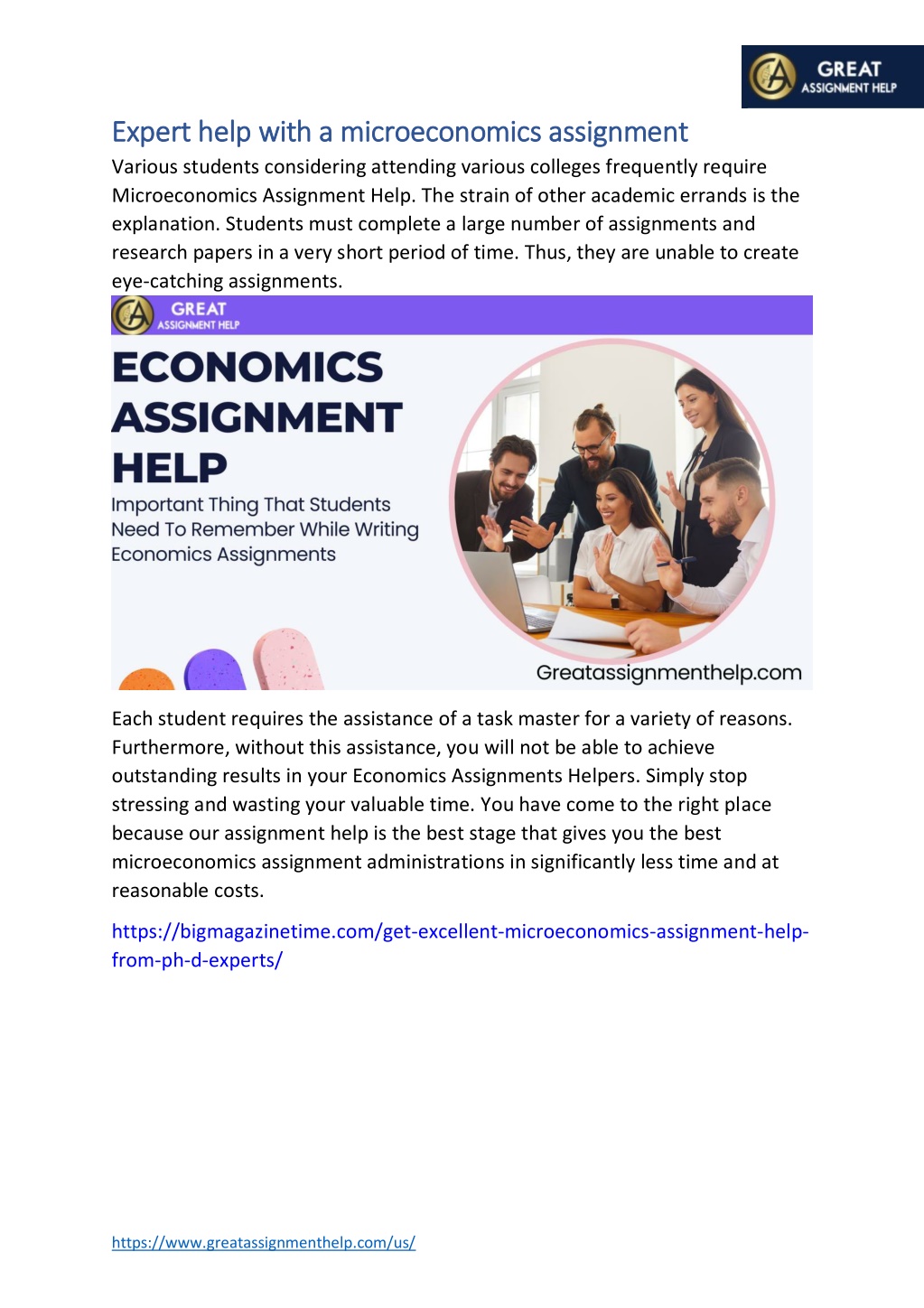 assignment on microeconomics