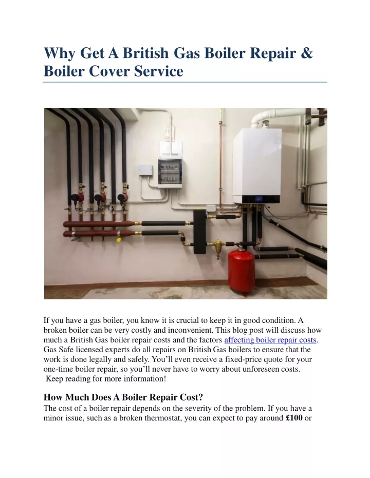 PPT Why Get A British Gas Boiler Repair PowerPoint Presentation, free