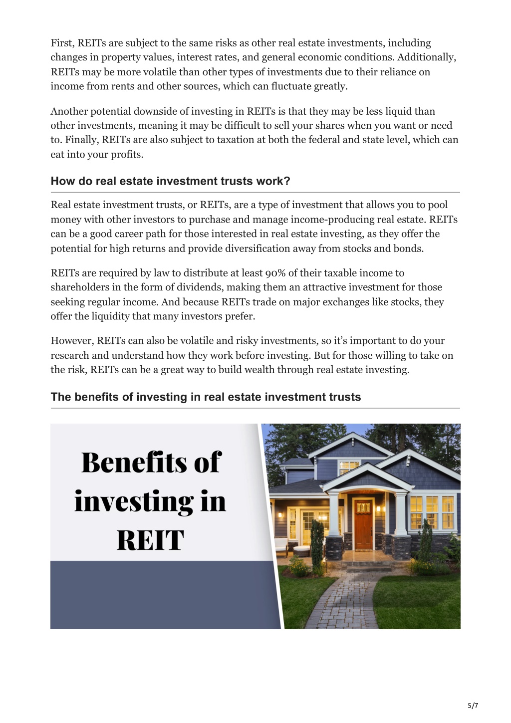 Reit Risk Management PPT - Is real estate investment trusts a good career path REITs in 2023 ...