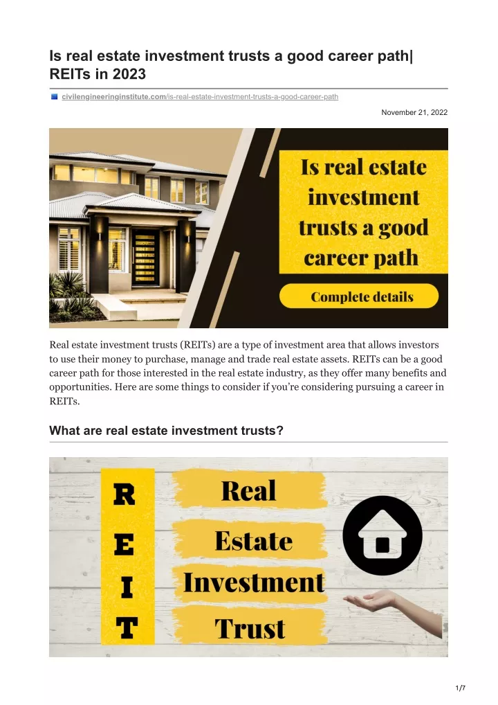 ppt-is-real-estate-investment-trusts-a-good-career-path-reits-in-2023