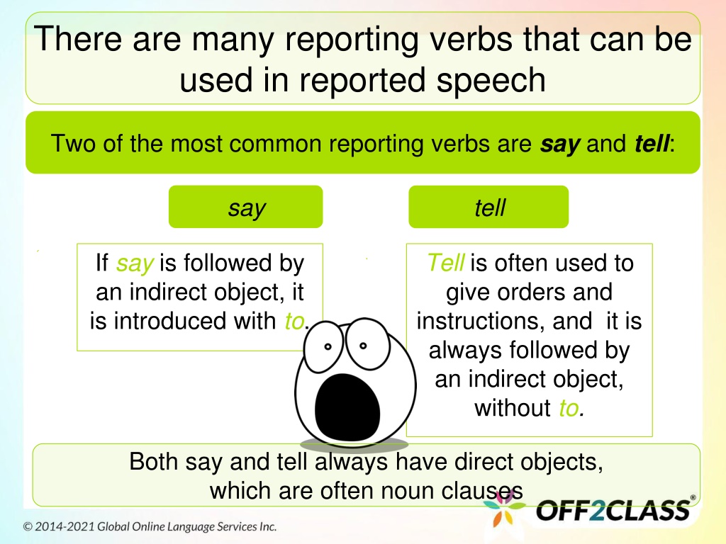 Ppt Reporting Verbs Free Esl Lesson Plan Powerpoint Presentation Id