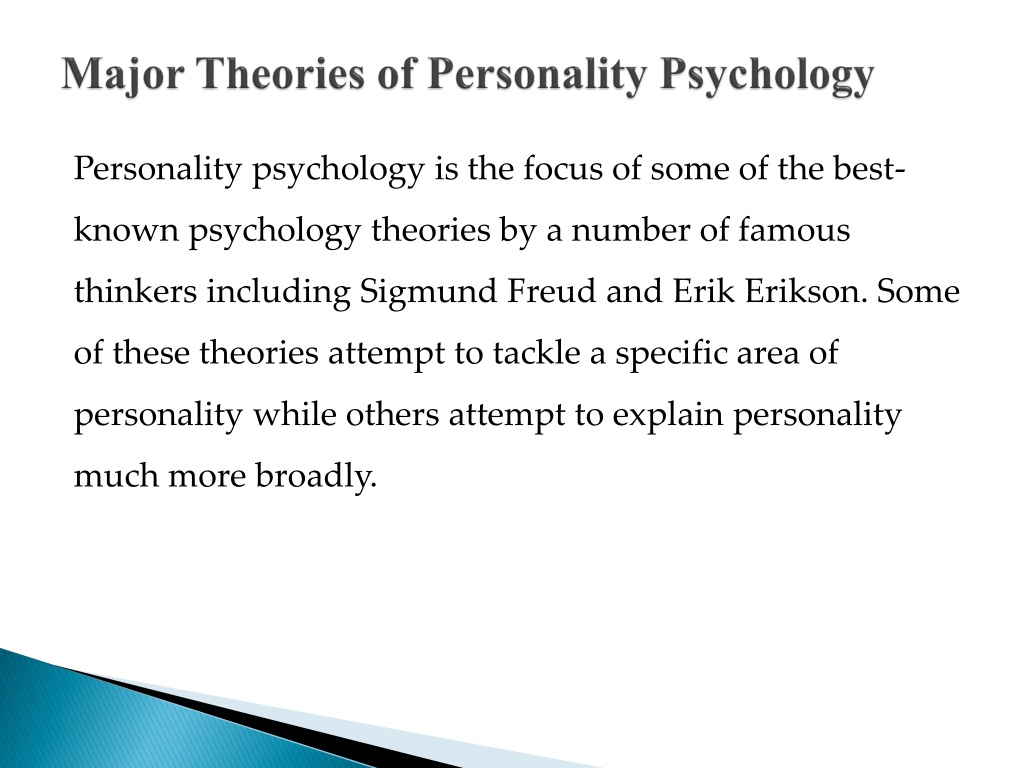 PPT - Personality Theories - I Chapter 1 PowerPoint Presentation, free ...