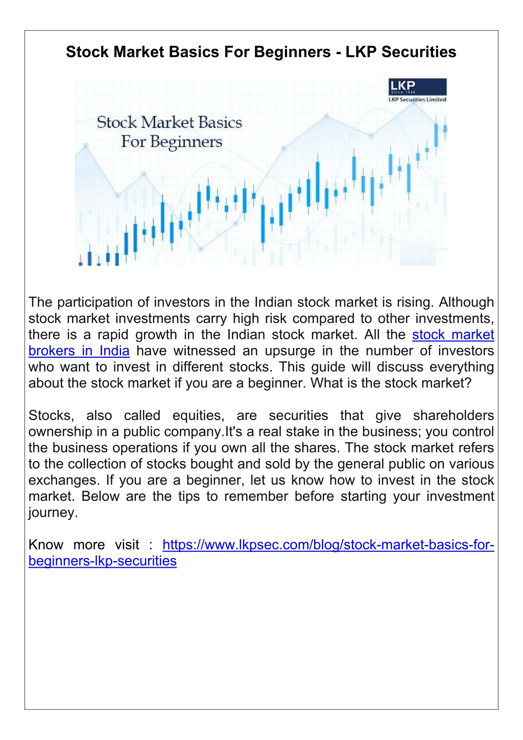 PPT - Stock Market Basics For Beginners PowerPoint Presentation, Free ...