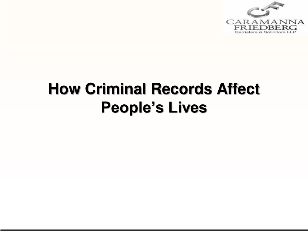 PPT   How Criminal Records Affect People's Lives PowerPoint