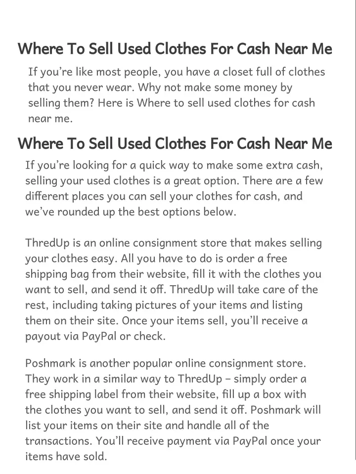 ppt-where-to-sell-used-clothes-for-cash-near-me-powerpoint