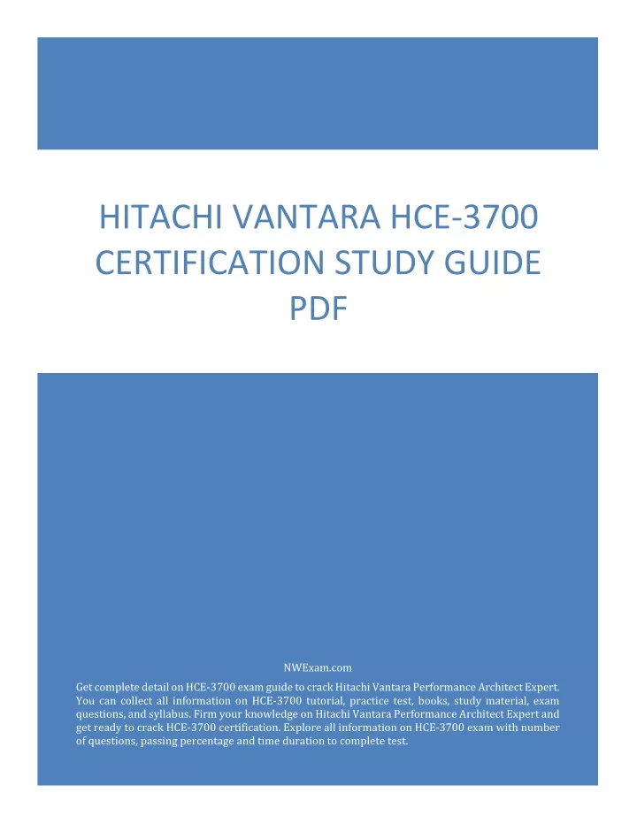 PPT - Hitachi Vantara HCE-3700 Certification Study Guide PDF PowerPoint Sns-Brigh10