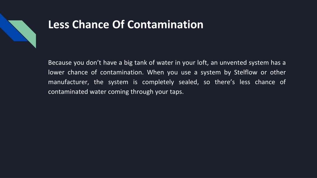 Less Contamination PPT - Advantages Of Hot Water Cylinder PowerPoint Presentation, free ...