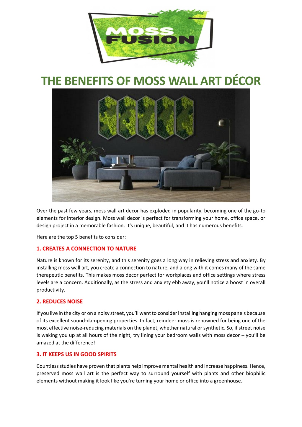 DIY Moss Art Wall - trending home décor on  