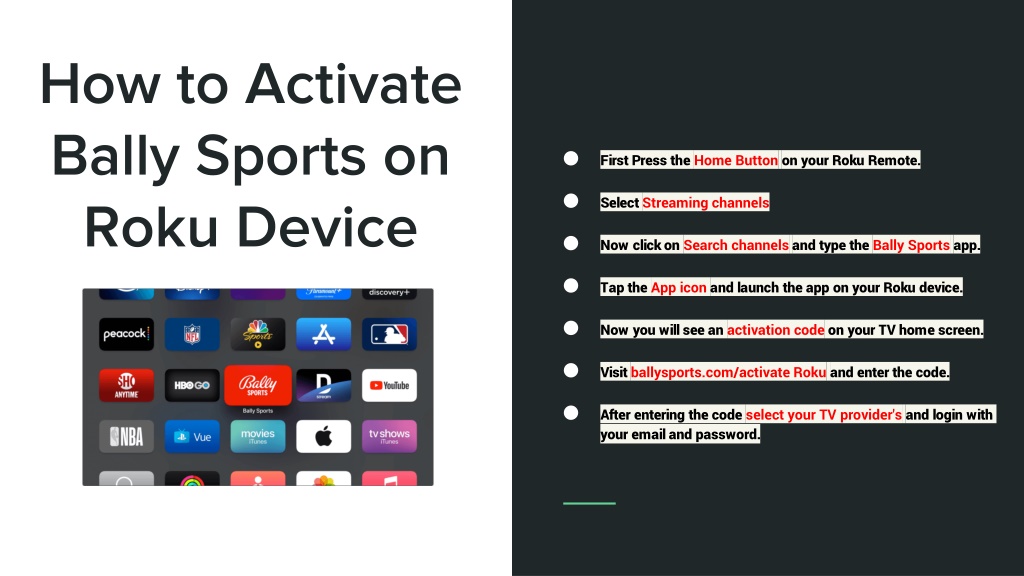 PPT - How To Activate Bally Sports On Roku And XBOX One PowerPoint ...