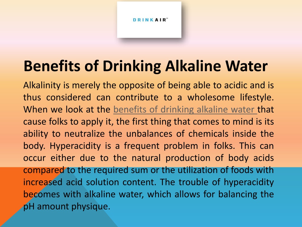 Ppt Benefits Of Drinking Alkaline Water Powerpoint Presentation Free Download Id11799814 3140