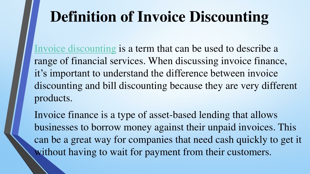 PPT - Invoice Discounting Vs. Bill Discounting: What's The Difference ...