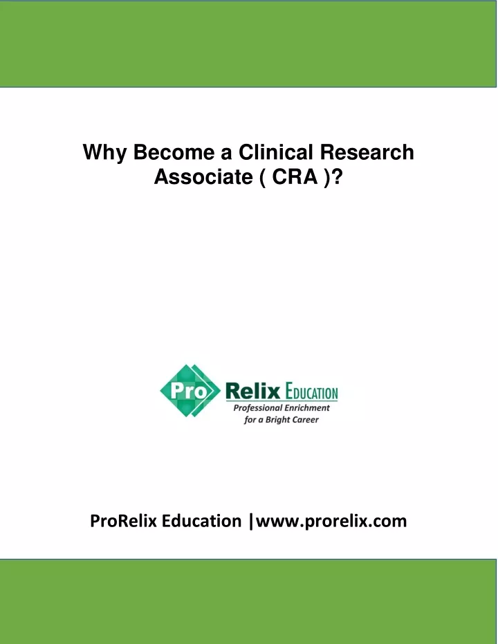 clinical research associate ppt