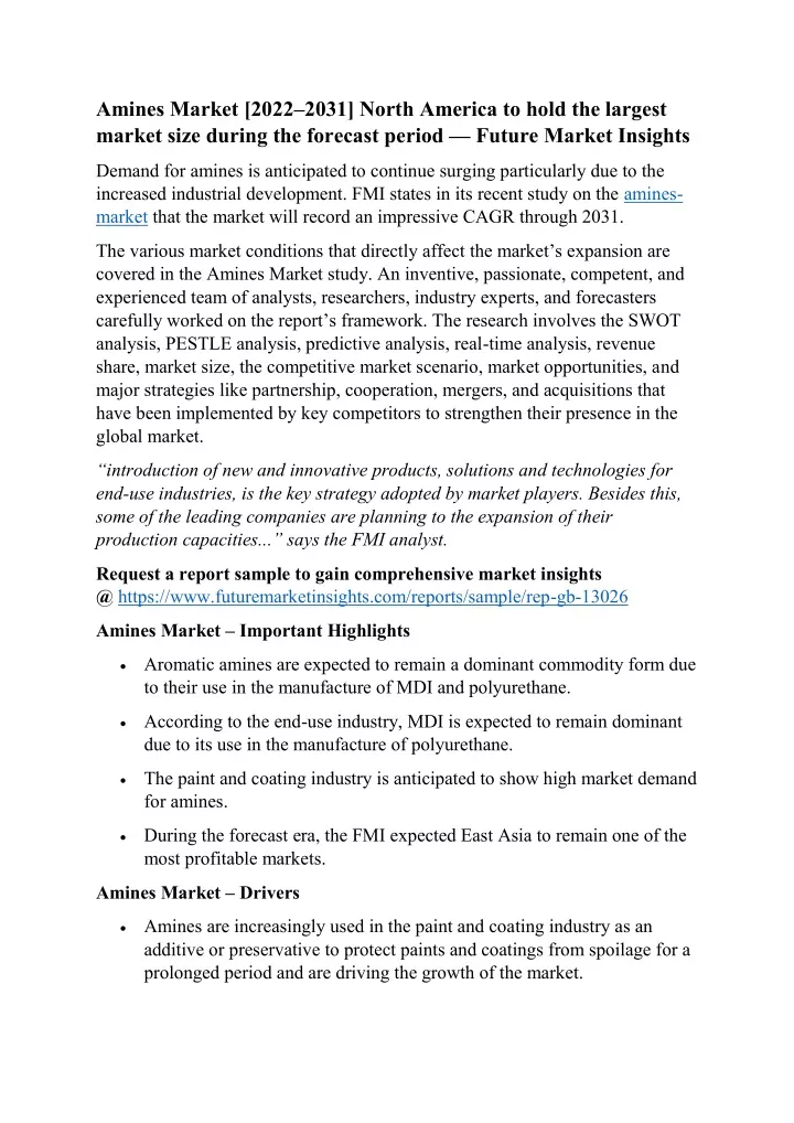 ppt-amines-market-2022-2031-north-america-to-hold-the-largest