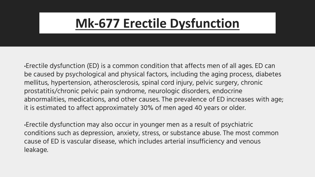 PPT Mk677 Erectile Dysfunction PowerPoint Presentation, free