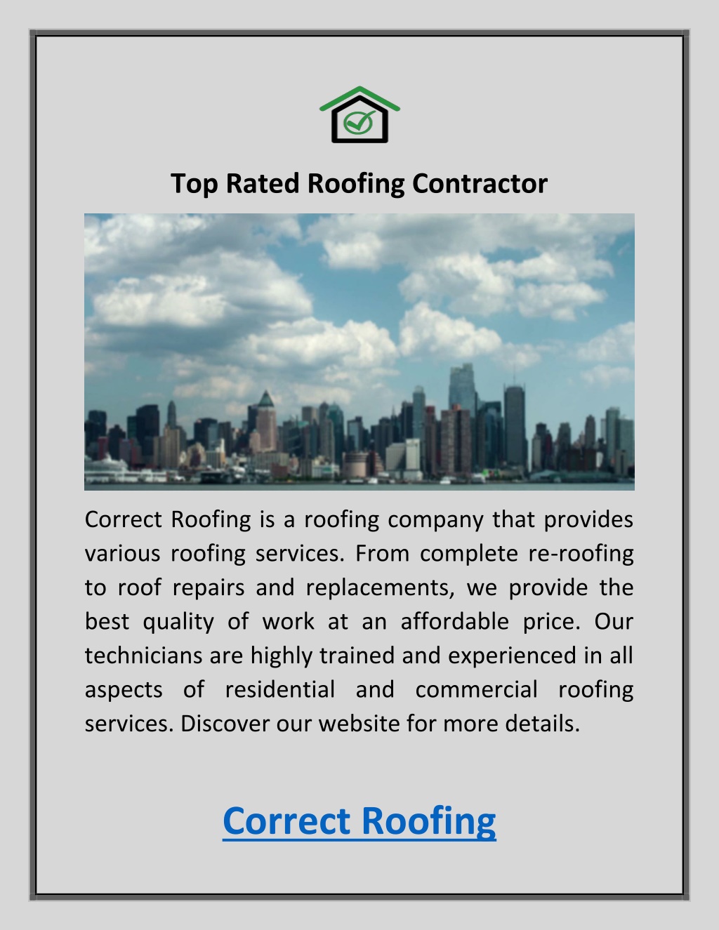 PPT Top Rated Roofing Contractor PowerPoint Presentation, free