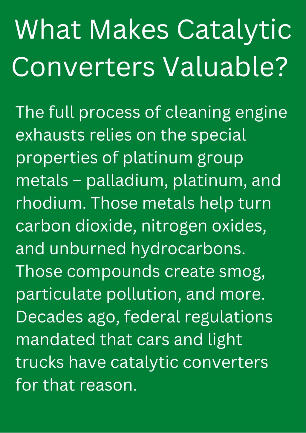 PPT Don’t Send Your Catalytic Converters to the Junkyard Turning