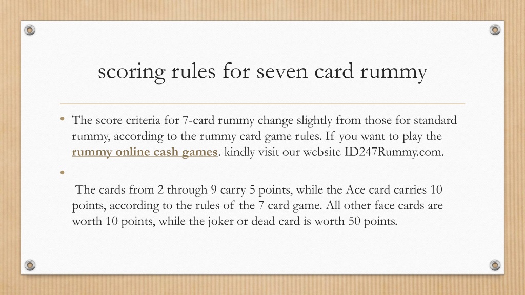 PPT - Learn How To Play 7 Card Rummy Here PowerPoint Presentation, free ...