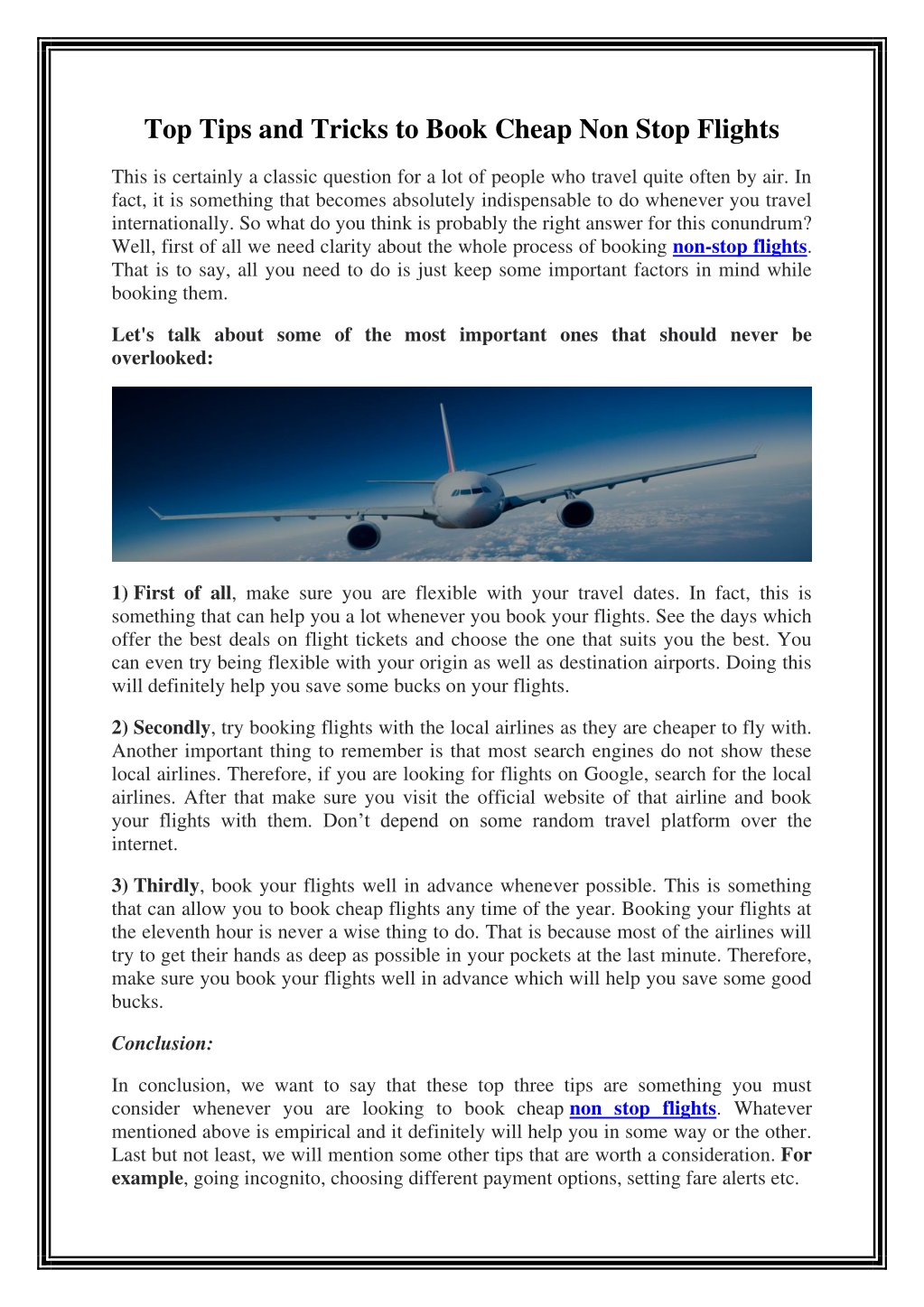 PPT - Top Tips And Tricks To Book Cheap Non Stop Flights PowerPoint ...