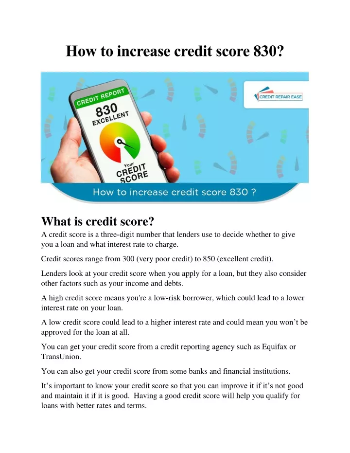 ppt-how-to-increase-credit-score-830-powerpoint-presentation-free