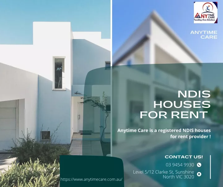 PPT NDIS Houses for Rent Any Time Care PowerPoint Presentation