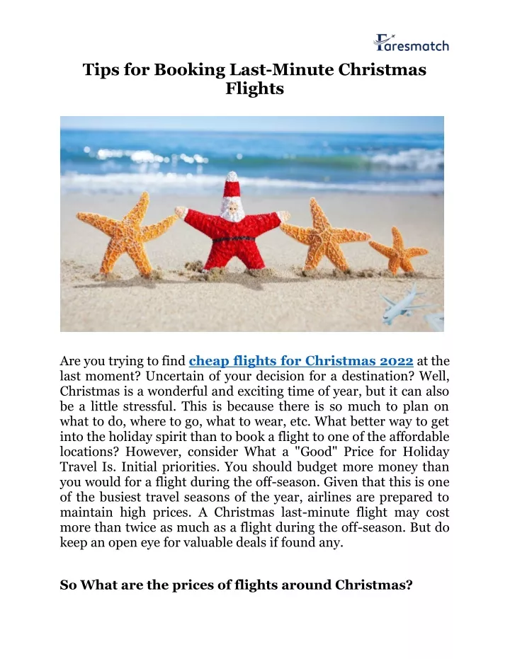 tips for booking last minute christmas flights n.
