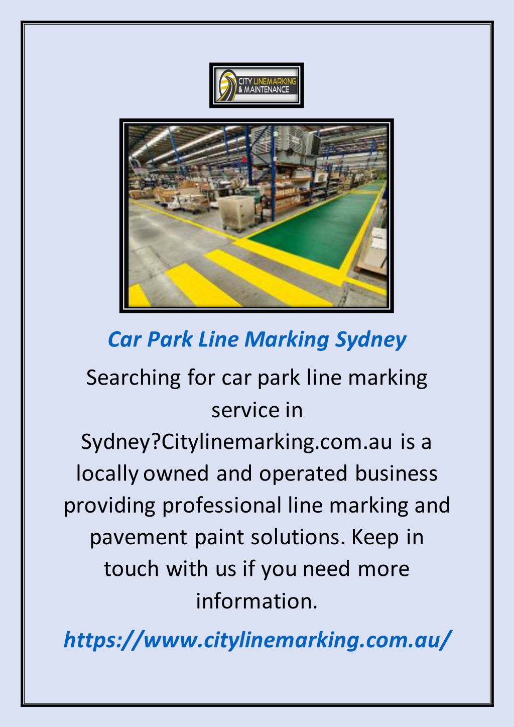 PPT Car Park Line Marking Sydney PowerPoint