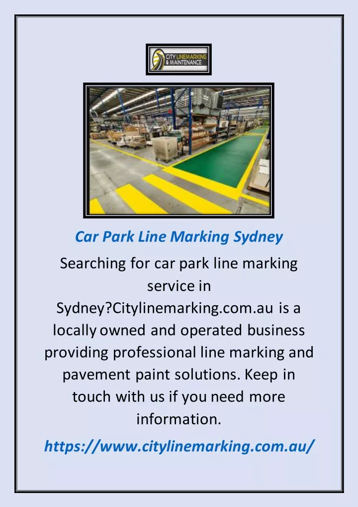 PPT Car Park Line Marking Sydney PowerPoint Presentation ID11807136