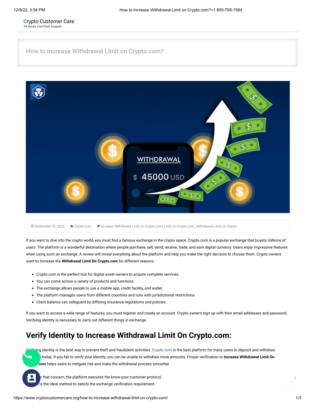 crypto.com limit