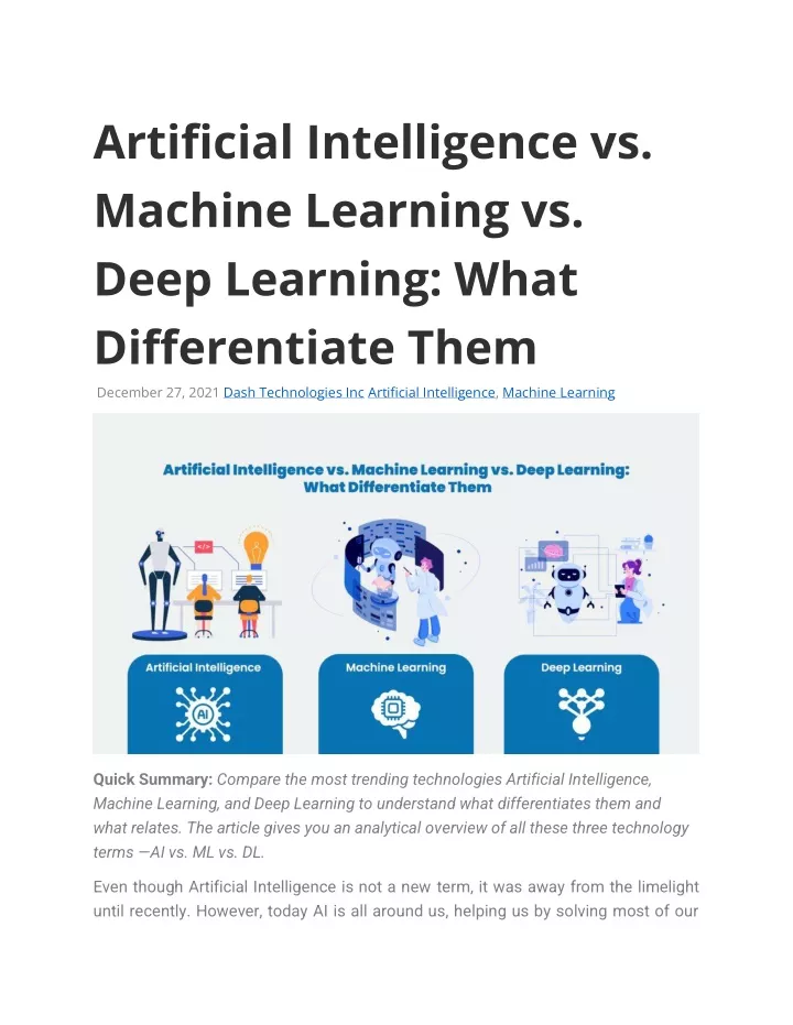 Ppt Artificial Intelligence Vs Machine Learning Vs Deep Learning What Differentia 3382