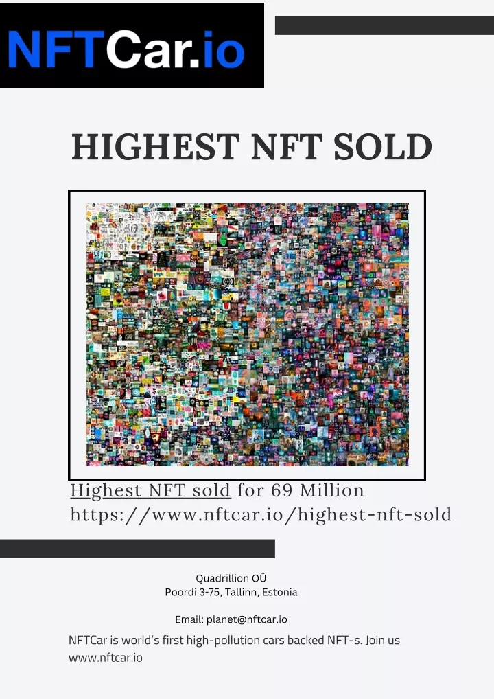 PPT highest nft sold PowerPoint Presentation, free download ID11809668