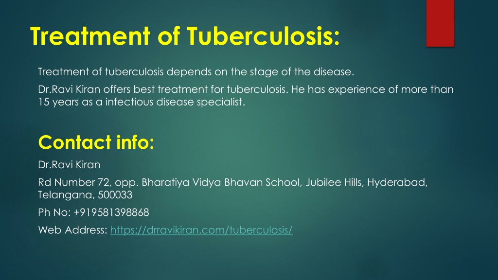 PPT - Tuberculosis treatment doctor in Hyderabad PowerPoint